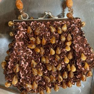 Small vintage  beated hand bag